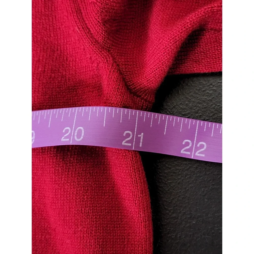 Express Sweater Mens Size Large Modern‎ Fit Extra Fine Merino Wool L/S Red